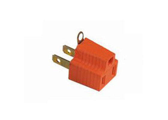 ODM 2pin arancio dell'OEM di plastica all'adattatore di spina elettrica 3pin